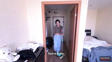 Asian Cleaning Lady Let Me Fuck Her For Money