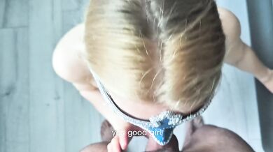 POV Blowjob Turns Rough Deepthroat, Facefuck and Swallow (Our Very First Video)
