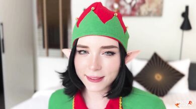 Gift from Christmas Elf - Hot Blowjob and Sex with Cum on Wet Pussy POV