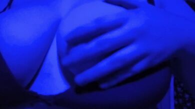 a close up of my big bouncing boobs