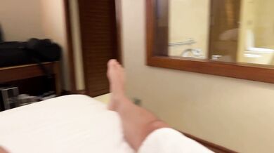 cute sucks dick in bathtub, fucks in front of the mirror
