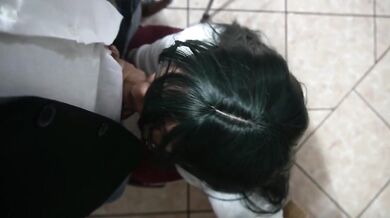 Come on teacher! I suck your cock and you help me pass the school year. Hot blow job at school room