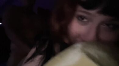 Perfect mouth 19 years old sucks it and then comes