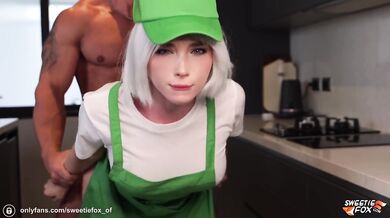 Blonde Barista in Shorts Offered to Rough Fuck Her Hot Holes Instead of Coffee POV