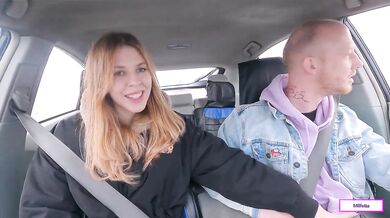 A Village Hitchhiker Girl Pays For His Fare In Kind.