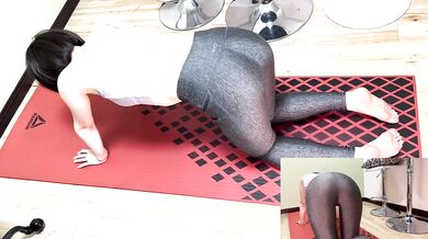 ヨガをしてる巨乳の同居人を襲ったら喜んで...