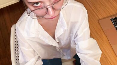 Physics professor is fucking a student. Little slut is swallowing cum