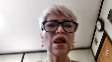 A cock in her mouth is the best accessory for a mature woman.!.))