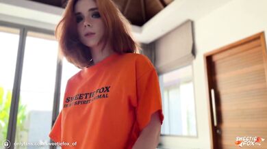 Found Red-haired Step-Sister's Onlyfans, Fucked Her Hard and Cummed on Her Pussy POV