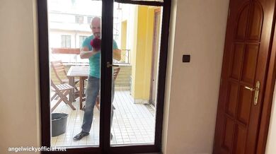 Angel Wicky bored housewife hardcore fucking with window cleaner