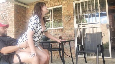 Mutual masturbation with my neighbors wife turns into outdoor creampie