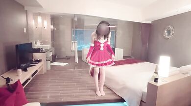 【個人撮影】Christmas夜景の見えるホテルでサンタさんのコスプレをしたまりあと甘々中出しSEXJapanese amateur hentai ／日本人／素人カップル／おっぱい