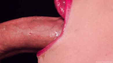 CLOSE UP: BEST UPSIDE DOWN Sloppy BLOWJOB EVER! Sensual Throat FUCK! CUMSHOT in MOUTH! HOTTEST ASMR