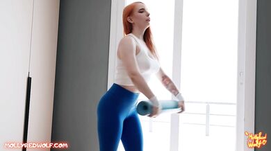 Stepbrother Helped Me Do a Sports Workout - MollyRedWolf