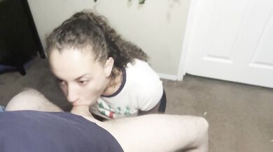 Proving My Skills Deepthroat BWC Big White Cock Dick Blowjob CIM Cum in Throatpie