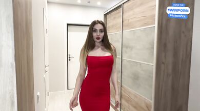 "Come on Help and Cum Your Stepmom!" - Hot Milf With Beautiful Body in Tight Dress Fucking Stepson