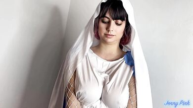 the BLASPHEMOUS BUSTY Madonna wants rough sex and cum on tits