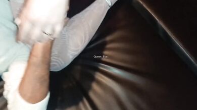 BUKKAKE PARTY - 4 VS 1 - BRIDE WIFE USED BY 4 FRIENDS OF THE Cuckold HUSBAND