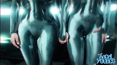 Futuristic Cyber Truck Threesome with Angel Youngs and Violet Myers