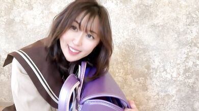 Japanese school bag horn masturbation, nipple masturbation sailor suit ona