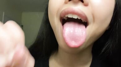 JOI Asian Cum Dumpster Begs For You To Stroke Your Cock And Nut In Her Mouth | Hinasmooth