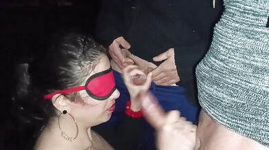 AMATEUR DOGGING ITALY - SLUTTY WIFE SUCKS COCKS ON THE STREET IN FRONT OF HER CUCKOLD HUSBAND