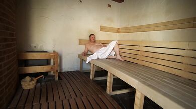 Best risky and fast fucking in public sauna, orgasm with squirting on his face from hot Latina milf