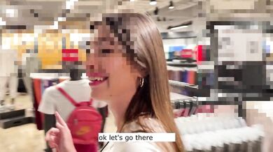 Blowjob in Fitting Room / too Much Cum in her Mouth