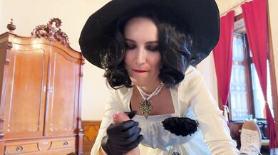 Lady Dimitrescu sucks and fucks . Resident Evil Village Cosplay Halloween 2023