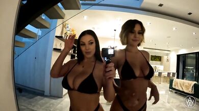 ANGELA WHITE - Hot Late Night Fuck with Gabbie Carter in the Pool