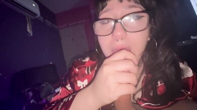 Christmas special Little slut 18 years old with glasses