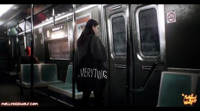 Beautiful stranger sucked me in train - MollyRedWolf