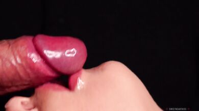 CLOSE UP: Tongue and Lips BLOWJOB! BEST Mouth for Your CUM! Frenulum Licking ASMR! CUMSHOT in MOUTH