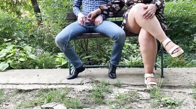 Slutty Mature MILF With Sexy Legs Helps Me Pee While Sitting On A Bench
