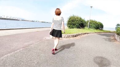 A man is seen masturbating in the open air by a group of strangers and squirts profusely!