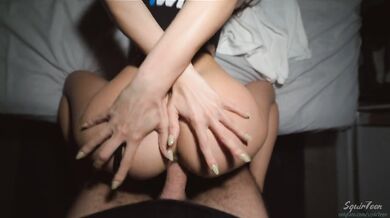 Sexy MILF rides a robber's cock and gets a huge cream pie in her wet pussy