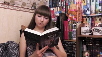 Student Reads A Book And Sensually Masturbates Pussy While No One Is Home
