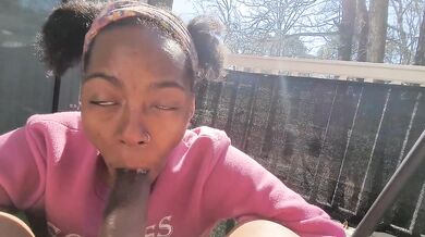 Sucking Dick on the balcony again