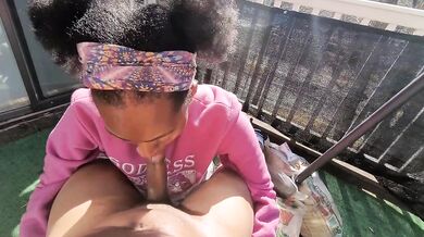 Sucking Dick on the balcony again