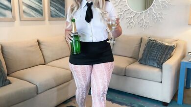 Horny Halloween - Flight Attendant Fucks The Pilot In First Class - Penelope Plush
