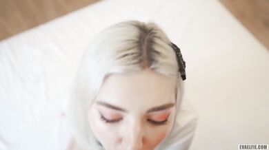Little cute ghostie takes it deep in her tight pussy and gets cum covered - Eva Elfie