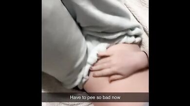 Masturbating with a full bladder and pissing all over my bed when I cum