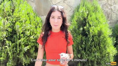 Public Blowjob in the Bushes with Stranger and Crazy Cumwalk Covered in Cum