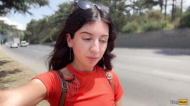 Public Blowjob in the Bushes with Stranger and Crazy Cumwalk Covered in Cum