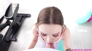 she did MORNING EXERCISES and he CUM ON FACE