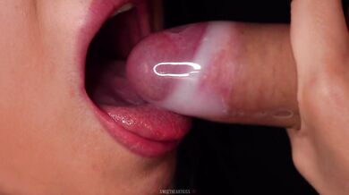 CLOSE UP: HORNY CONDOM BLOWJOB! She BROKE the CONDOM and Got ALL CUM in MOUTH! ASMR Sucking Dick 4K