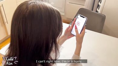 Stepsister took cum on her face so she wouldn't be late for class.
