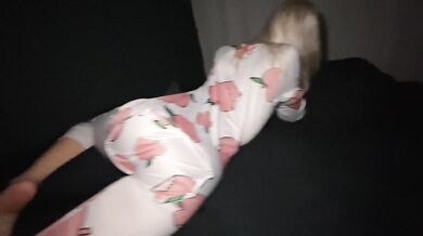 Homemade night sex filmed on the phone from an amateur couple.