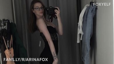 There are people behind the wall, and this naughty bitch sucks me | BLOWJOB IN STORE Fitting Room