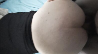 Stretching out the fuckmeat's asshole before dumping a load in it